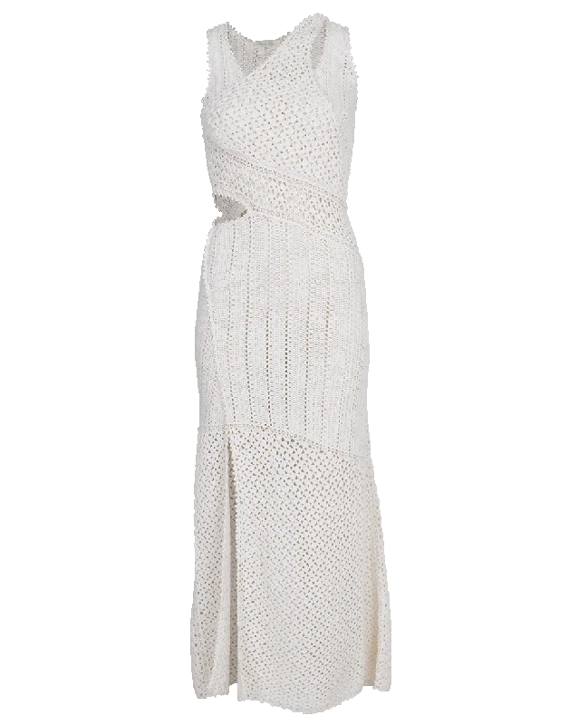 Pearl Crochet Maxi Dress