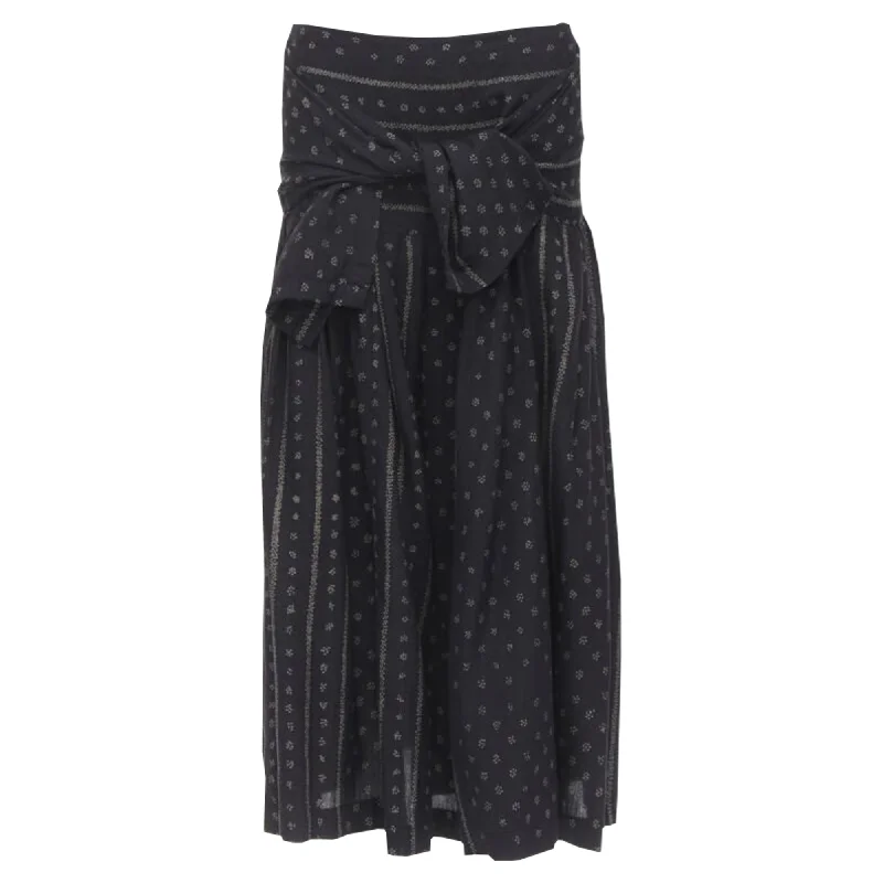 Tricot Comme Des Garcons Ethnic Bohemian floral jacquard skirt