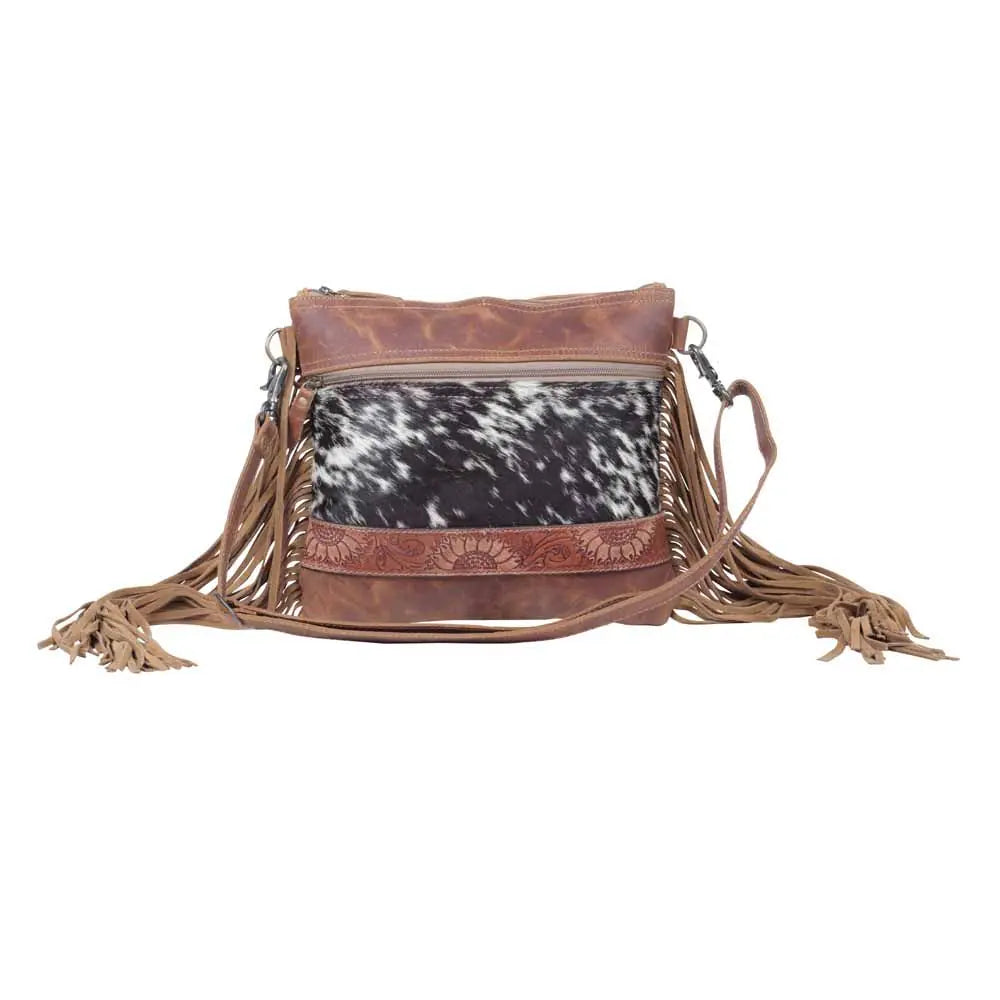 Arne Leather & Hairon Fringe Shoulder Bag