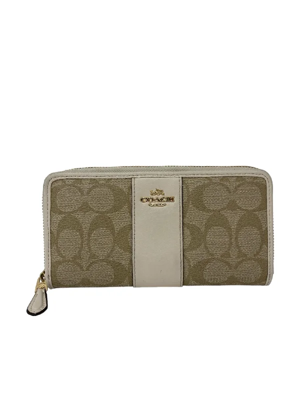 Coach Beige Print Wallet