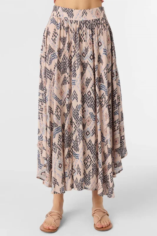 Marnie Palmer Print Midi Skirt In Cement