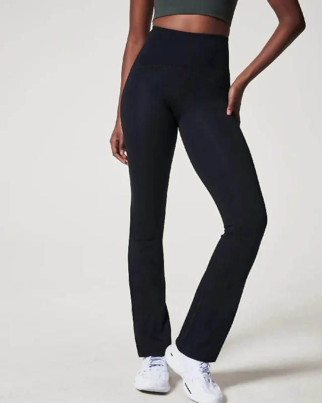 Booty Boost Yoga Flare Pants In Very Black