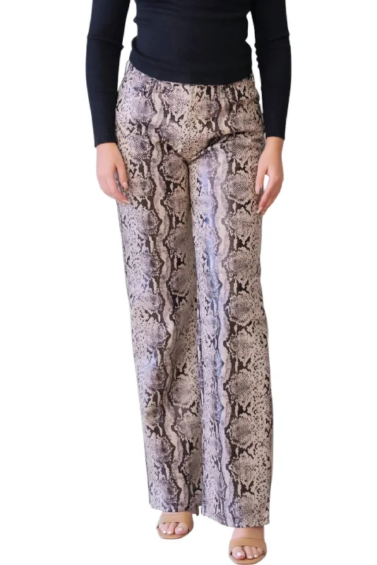 Maven Heel Pants In Snake Print