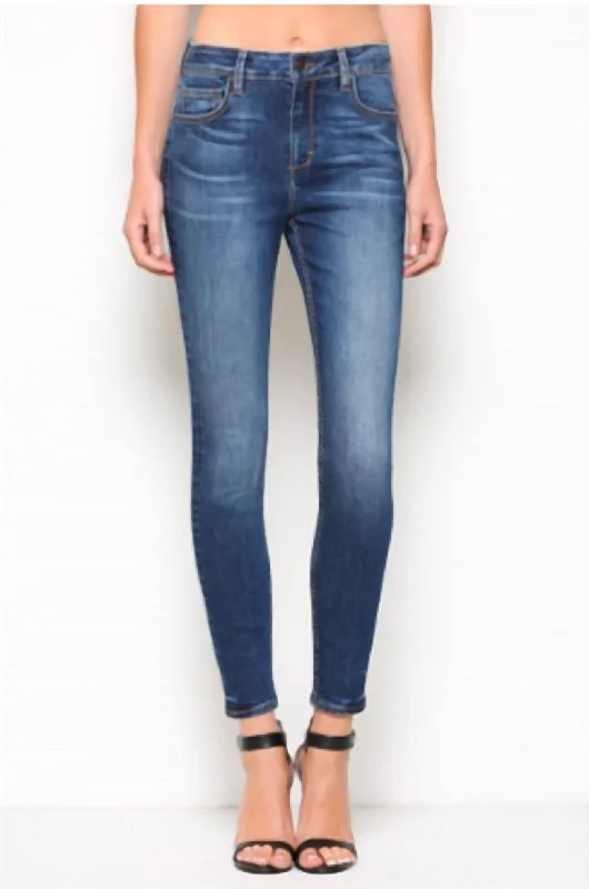 High Rise Skinny Jean In Dark Blue