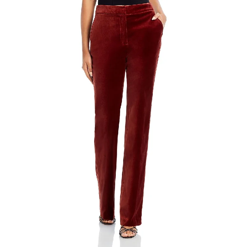 Womens Velvet Flared Leg Flared Pants