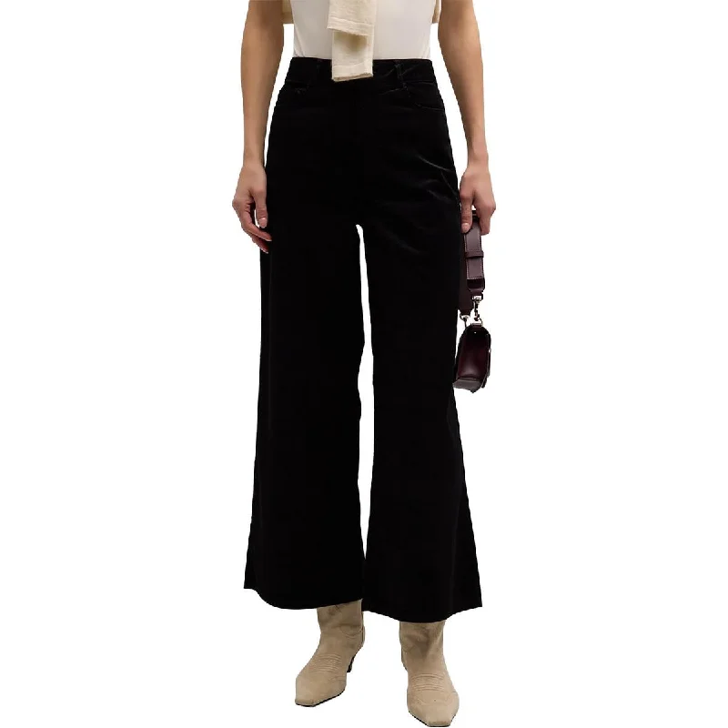 Womens Corduroy Ankle Wide Leg Pants