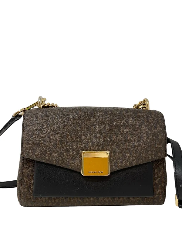 Michael Kors Brown Print Crossbody