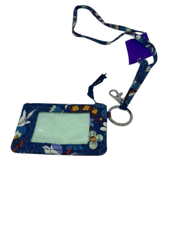 Vera Bradley Women Size Lanyard Navy Floral Purse