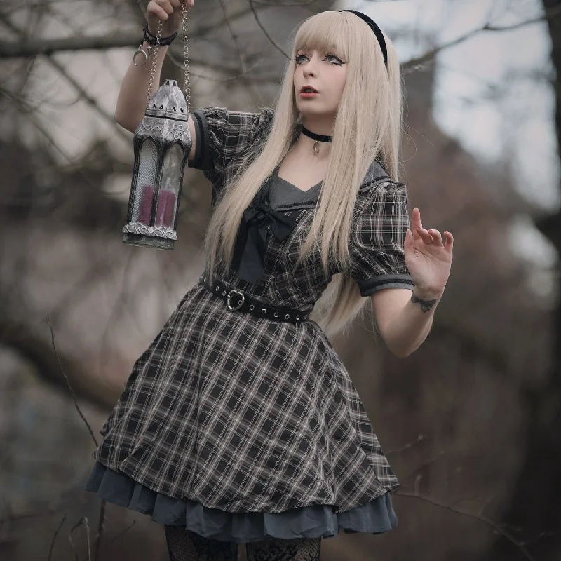 Women's Lolita Jk Plaid Dress