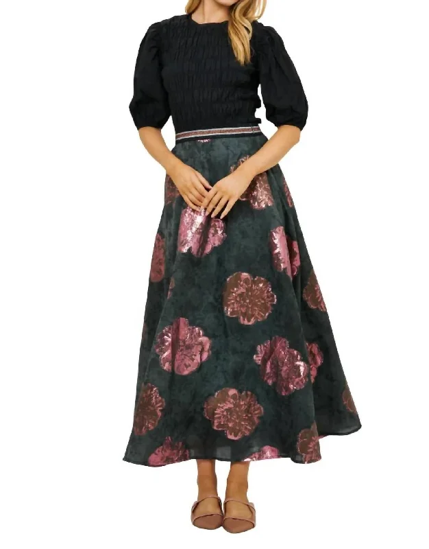 Rosa Swing Skirt In Black