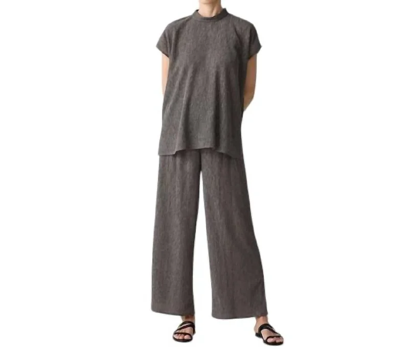 Wide Ankle Pant In Taupe