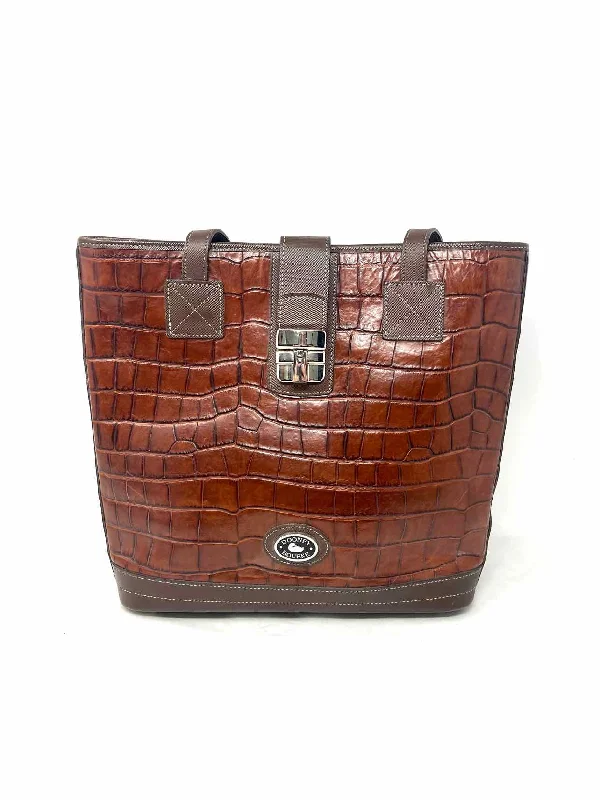 Dooney & Bourke Brown Crocodile Leather AS IS Designer Tote