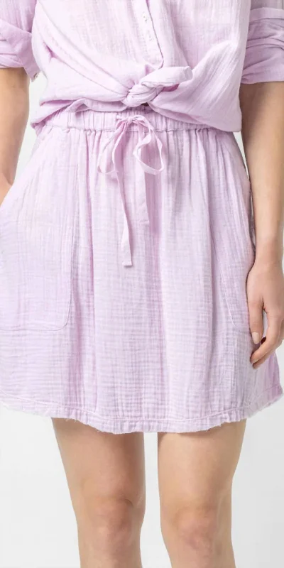 Short Skirt With Pockets In Orchid