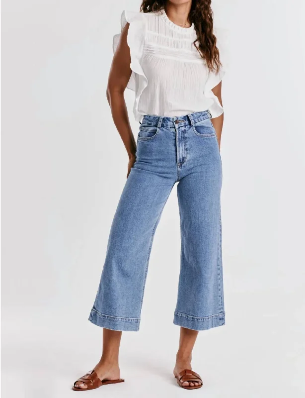 Aubrey Wide Leg Cropped Jean In Sheridan