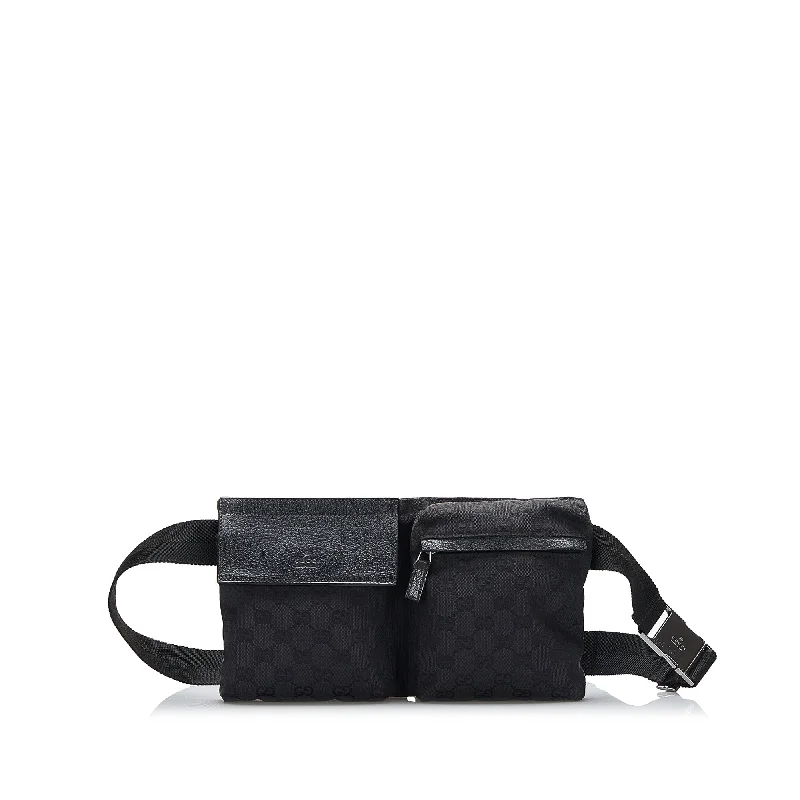 Gucci GG Double cket Canvas Belt Bag (Pre-Owned)