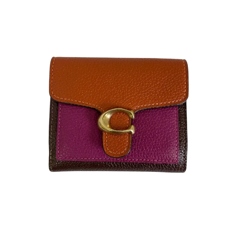 Wallet Designer By Coach In Orange & Purple, Size:Small